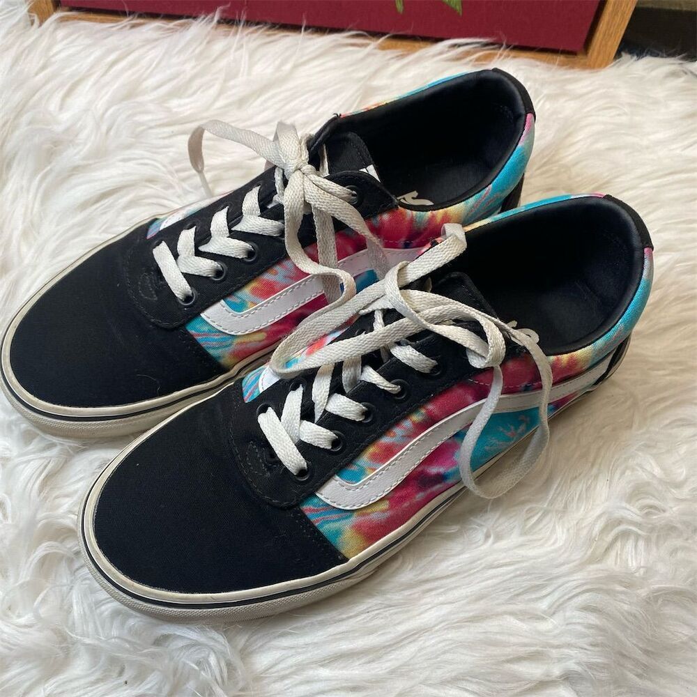 Vans Old Skool Women's Tie-Dye Skate Shoes Size 10 Multicolor Casual